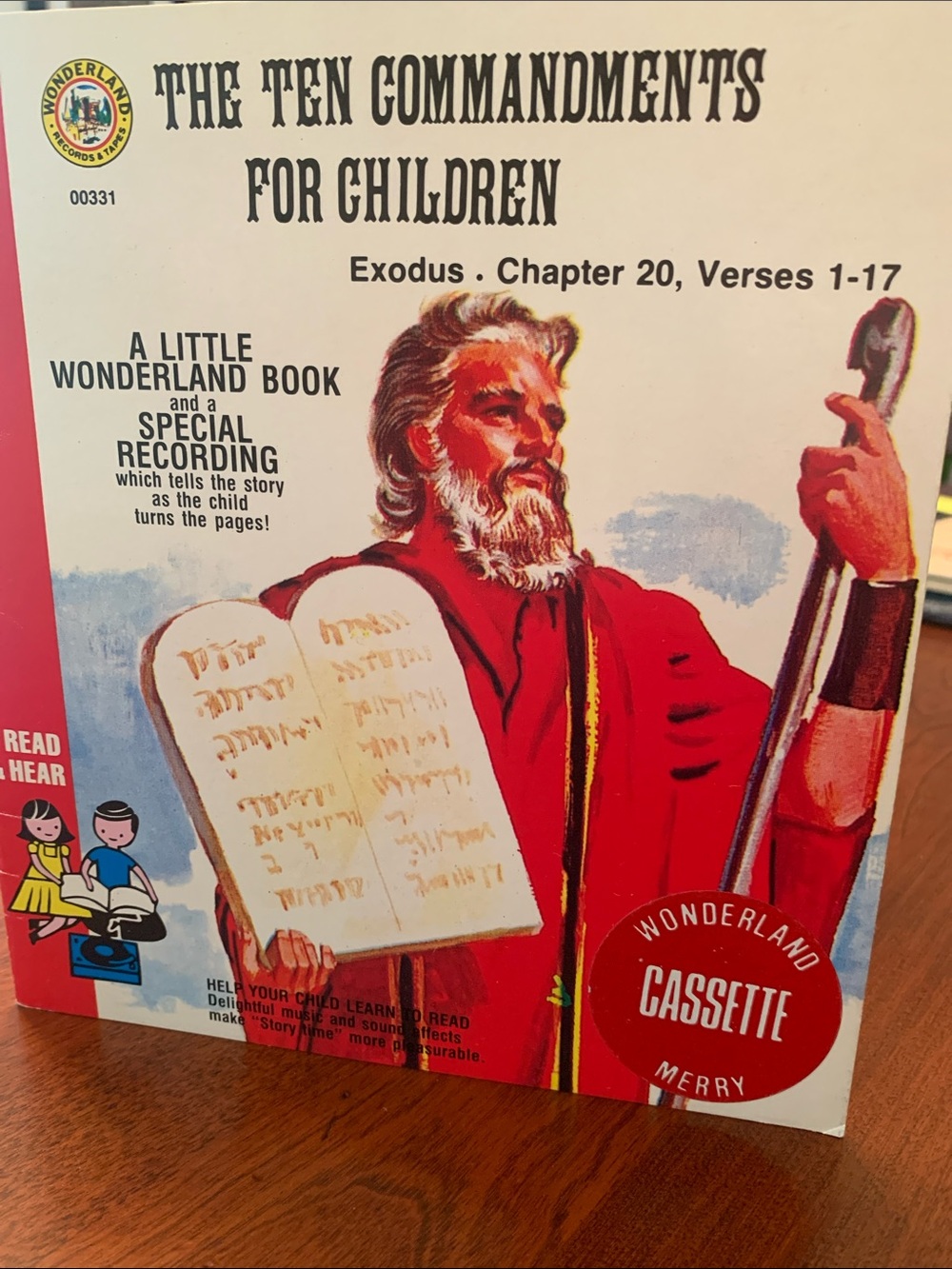 Vintage 1985 Soft Cover Book by WONDERLAND:  The Ten Commandments for Children